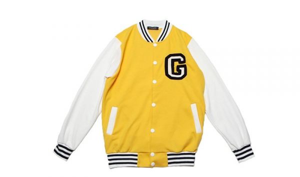 Jaqueta Varsity Letra "G" Amarela