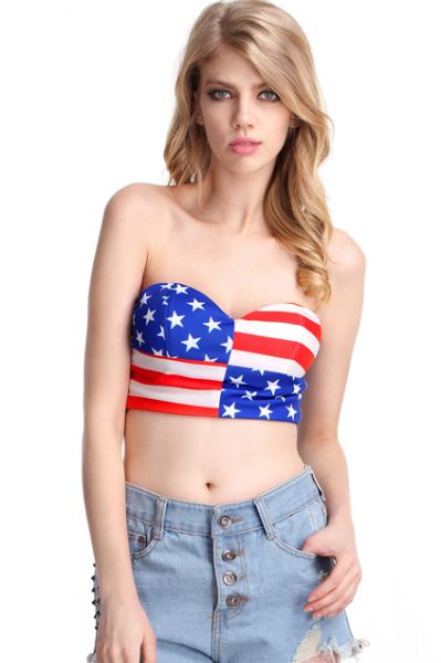 Top Cropped USA Flag